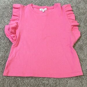 Pink Ruffle Sleeve Top